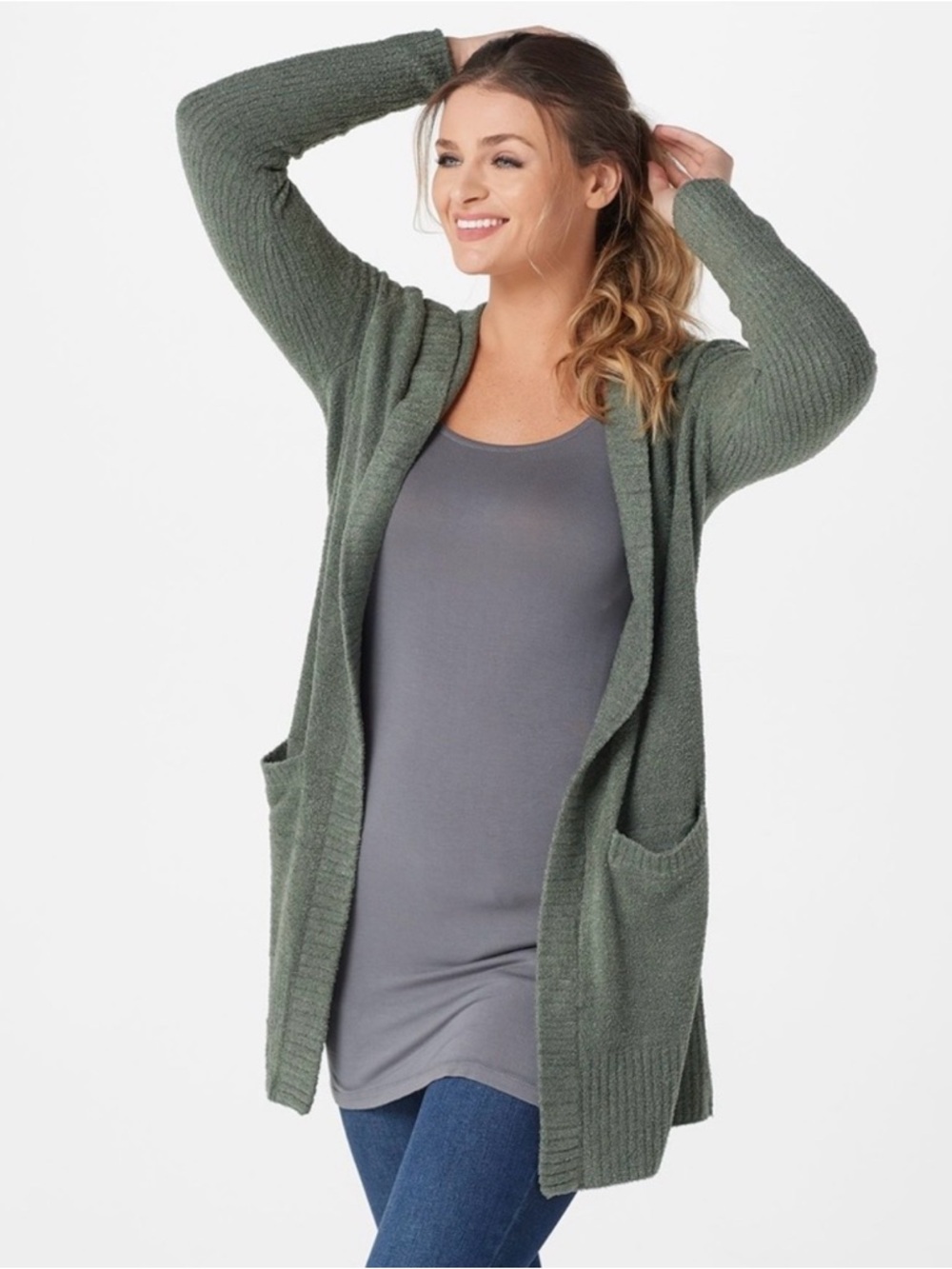 Barefoot Dreams Cozychic Lite Relaxed Hooded Cardi, NWT ($138)!